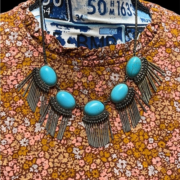 Turquoise statement necklace - Picture 1 of 6